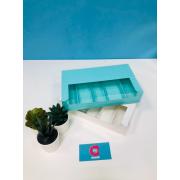 Коробка для эклеров и эскимо с пластиковой крышкой 250*150*50 мм (5) (тиффани)