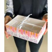 Коробка для капкейка Flower patterns, 23 × 16 × 7.5 см
