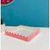 Коробочка для печенья с PVC крышкой, розовая, 18 х 18 х 3 см