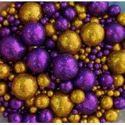 Драже зерновое в цветной кондитерской глазури «Блеск»: золотой, фиолетовый, 50 г