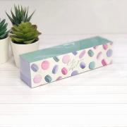 Коробочка для макарун с PVC крышкой Color your life, 19,5 х 5 х 4,5 см