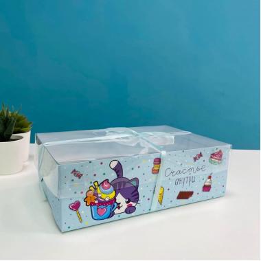 Коробка для капкейка «Счастье внутри», 23 × 16 × 7.5 см