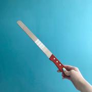 Нож для бисквита ровный край, ручка дерево, рабочая поверхность 25 см