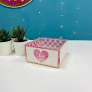 Коробка под бенто-торт с PVC крышкой «I love you», 12 х 6 х 11.5 см