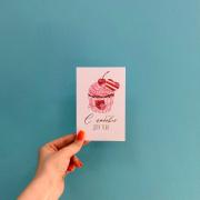 Поздравительная открытка на акварельном картоне с тиснением «С любовью для тебя», 10 × 15 см