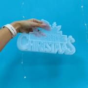 Силиконовый молд «Mary Christmas» (размер формы 27.0*15.0 см)
