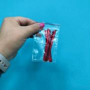 Твист-лента (завязки) для пакетиков красная, 8 см 10 шт