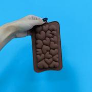Силиконовая форма для шоколада "Плитка сердцебиение"