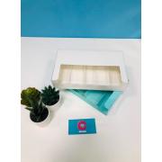 Коробка для эклеров и эскимо с пластиковой крышкой 250*150*50 мм (5) (белая)