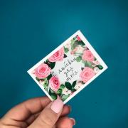 Открытка-комплимент "С любовью для тебя" розовые розы, 8 х 6 см