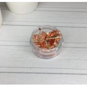 Декоративное золото розовое - 1 лист (баночка)